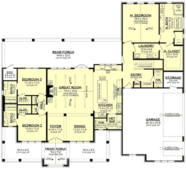 Main Floor Plan for House Plan #308722