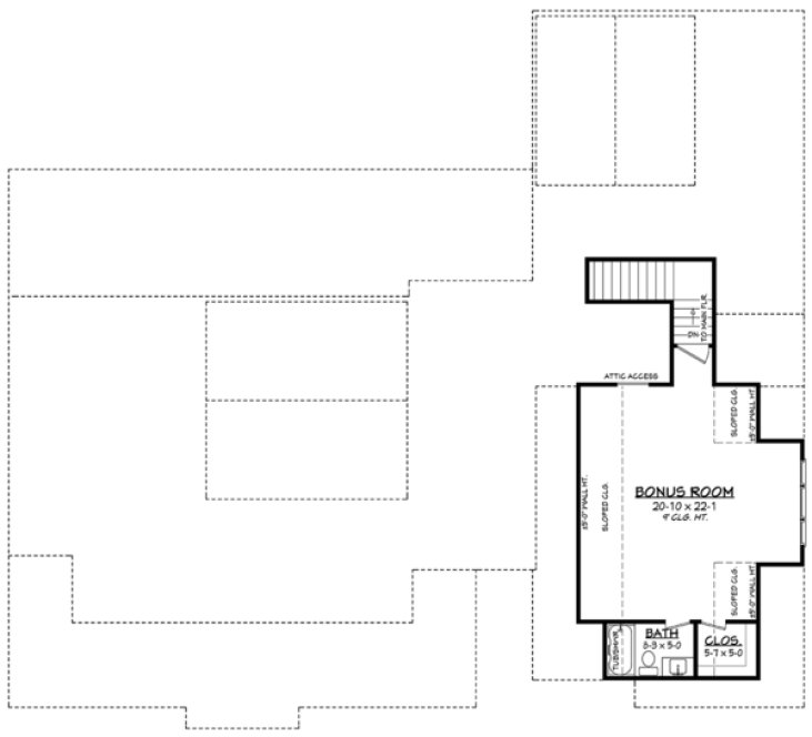 Second Floor Plan for House Plan #308722
