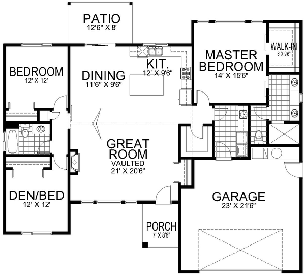 Main Floor Plan for House Plan #802671