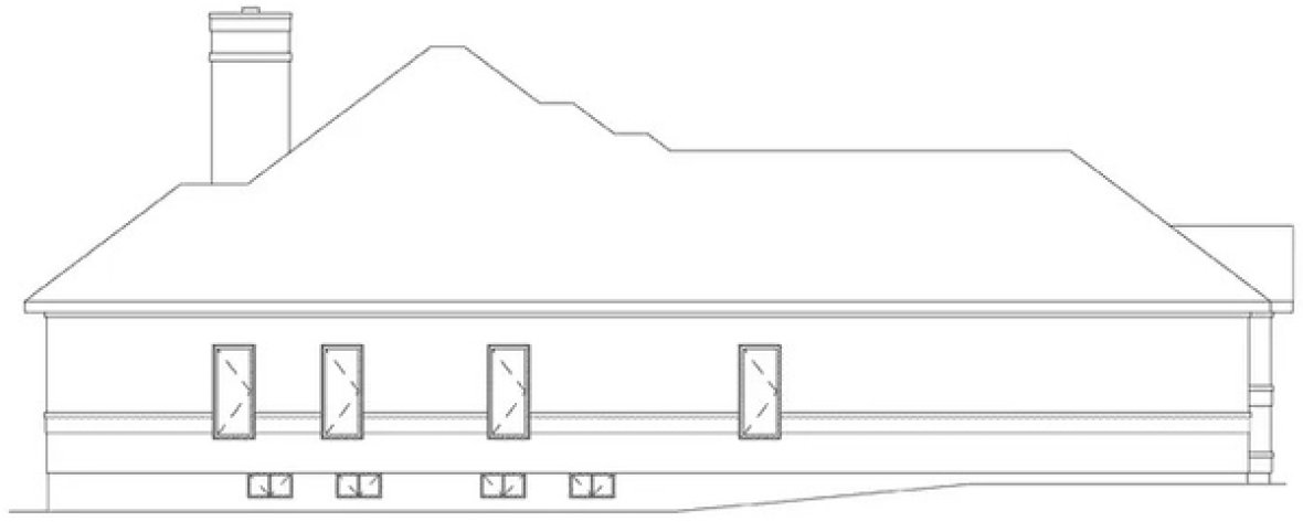 Left Elevation for House Plan #635261
