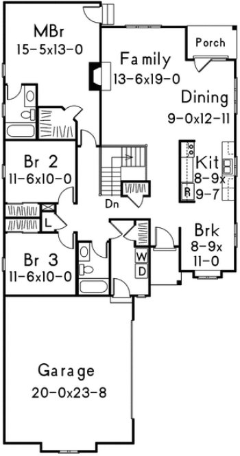 Main Floor Plan for House Plan #635261