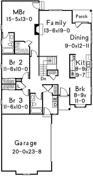 Main Floor Plan for House Plan #635261