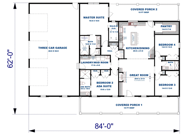Main Floor Plan for House Plan #439152
