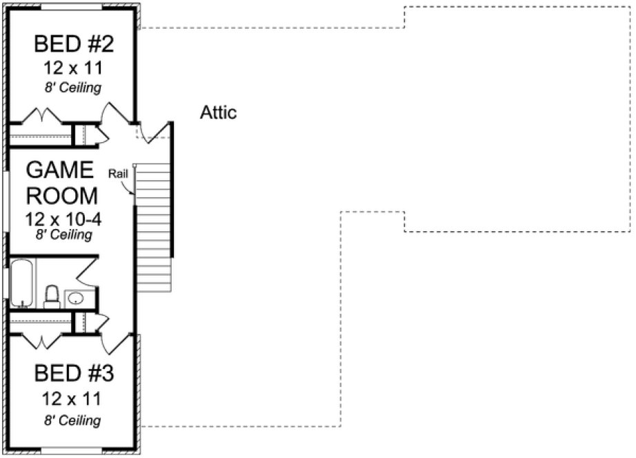 Second Floor Plan for House Plan #245971