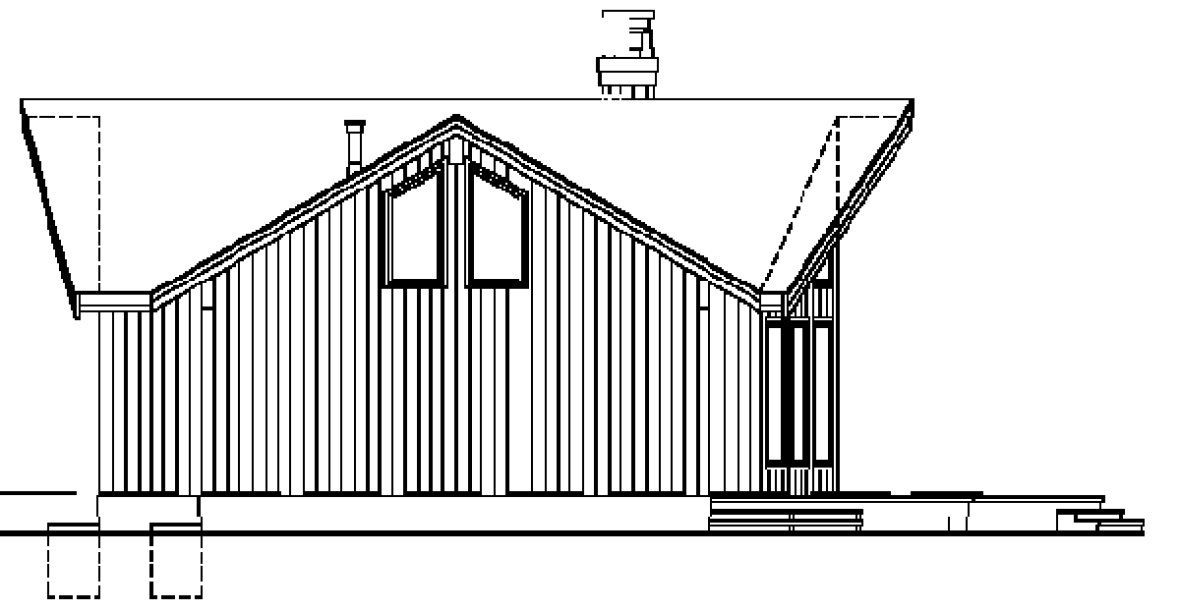 Left Elevation for House Plan #518920