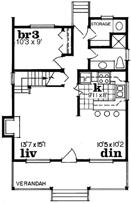 Main Floor Plan for House Plan #513100