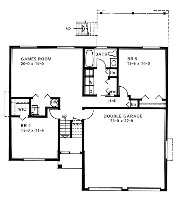 Basement Plan for House Plan #202019