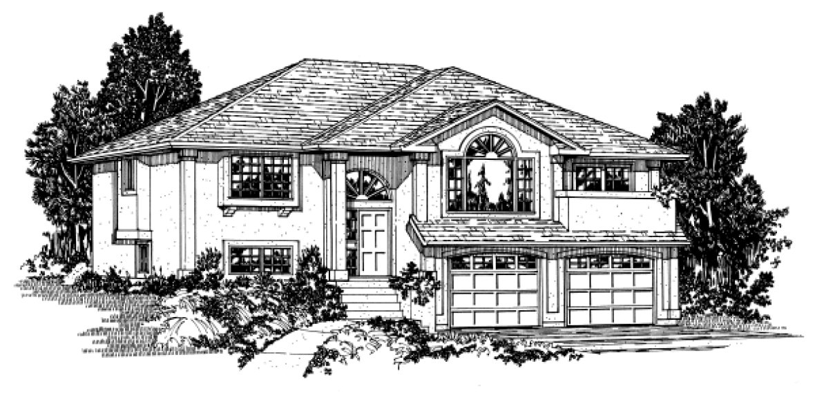 Full Rendering for House Plan #202019