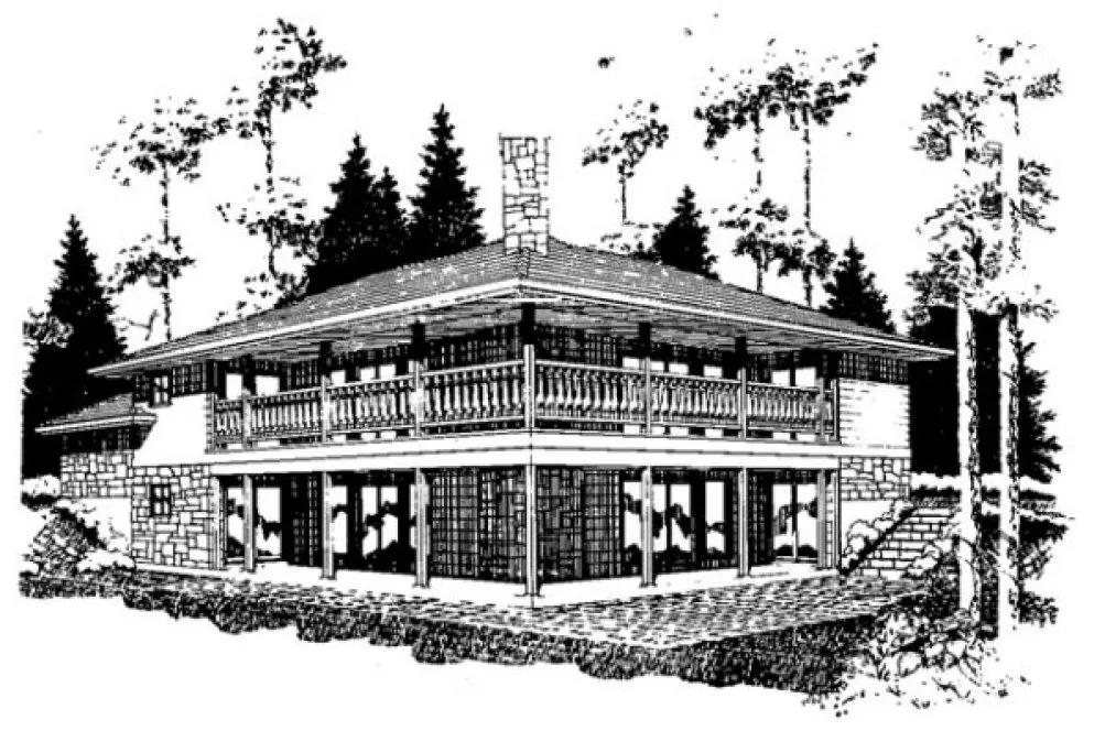 Rear Elevation for House Plan #514200