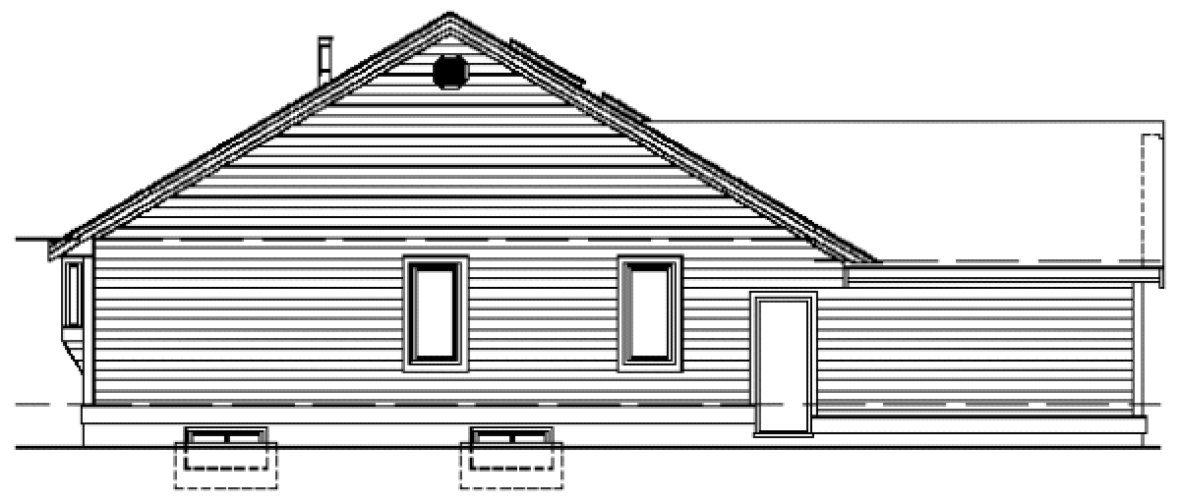Left Elevation for House Plan #519820