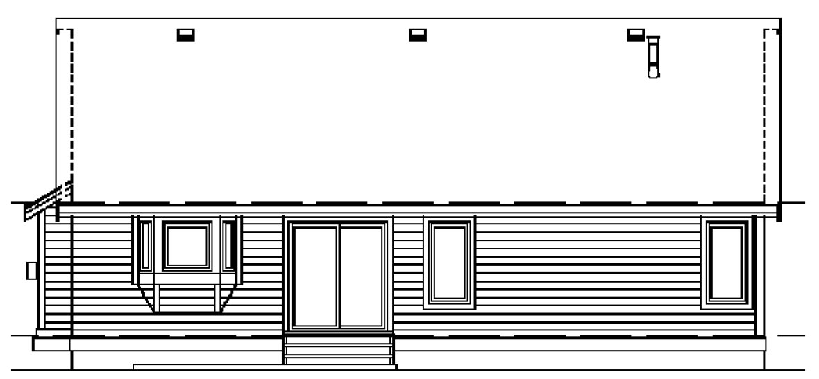 Rear Elevation for House Plan #519820
