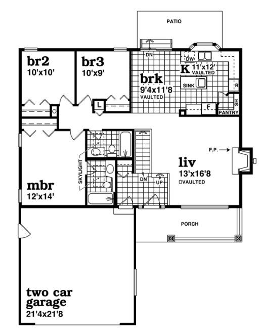 Main Floor Plan for House Plan #519820