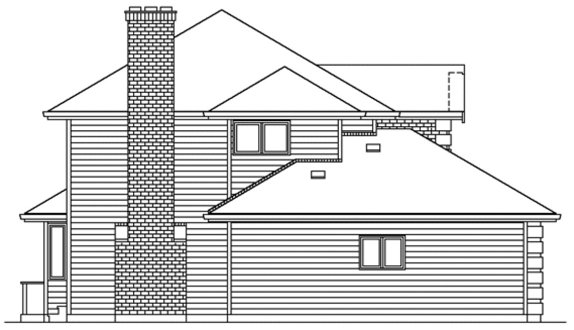 Left Elevation for House Plan #511530