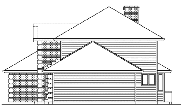 Right Elevation for House Plan #511530