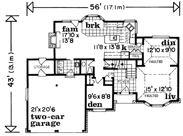 Main Floor Plan for House Plan #511530