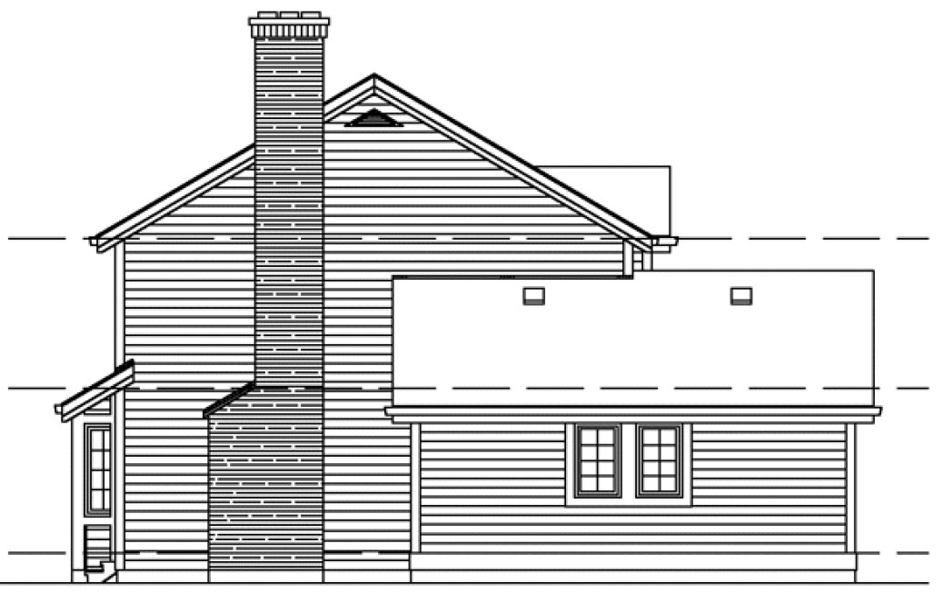 Left Elevation for House Plan #517630