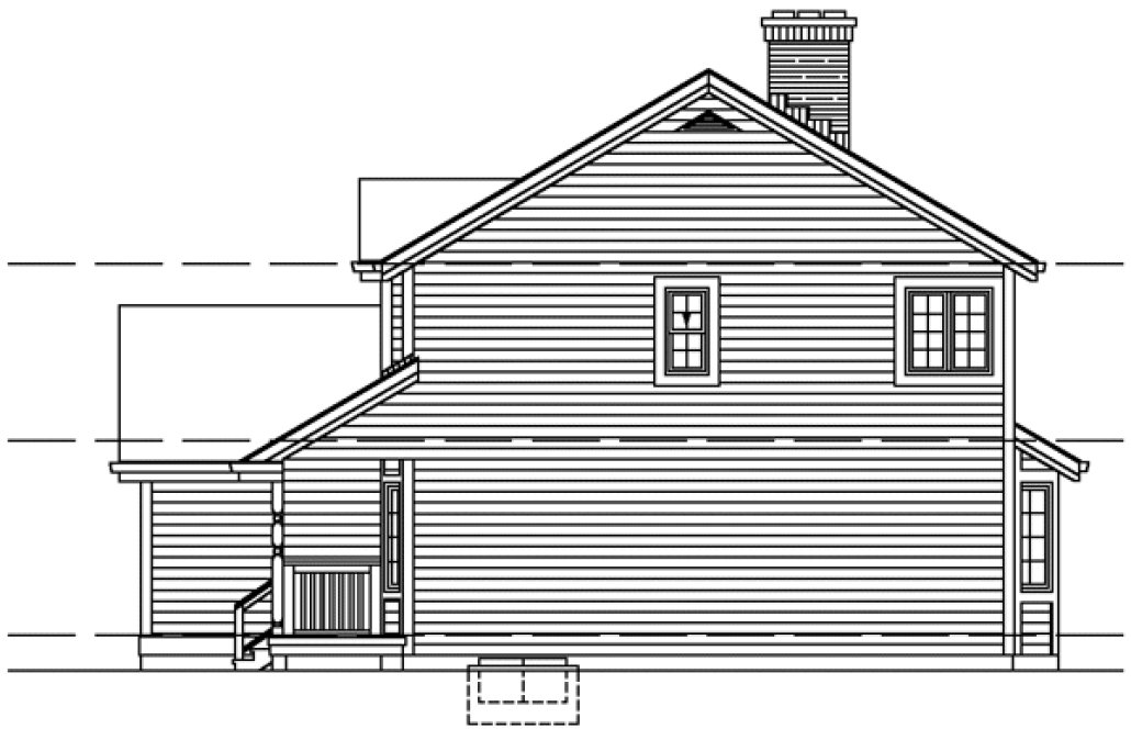 Right Elevation for House Plan #517630