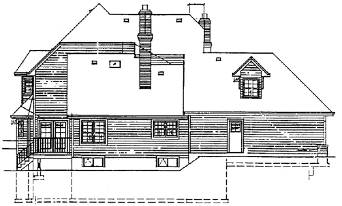 Left Elevation for House Plan #510630