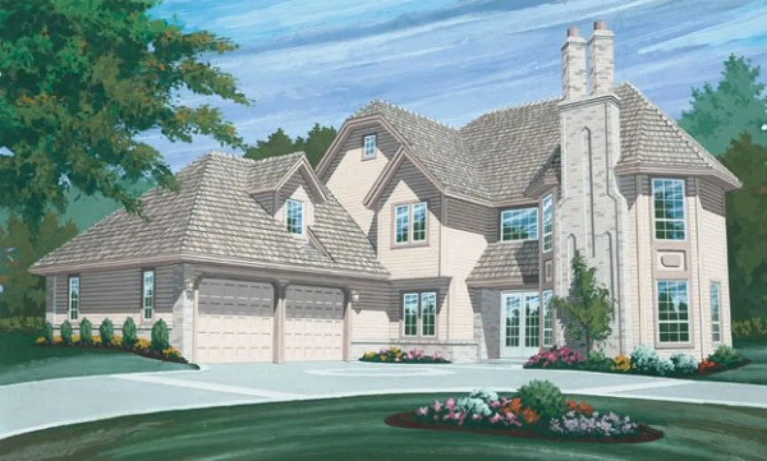 Full Rendering for House Plan #510630