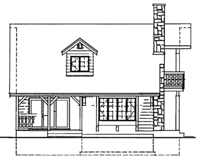 Left Elevation for House Plan #511000