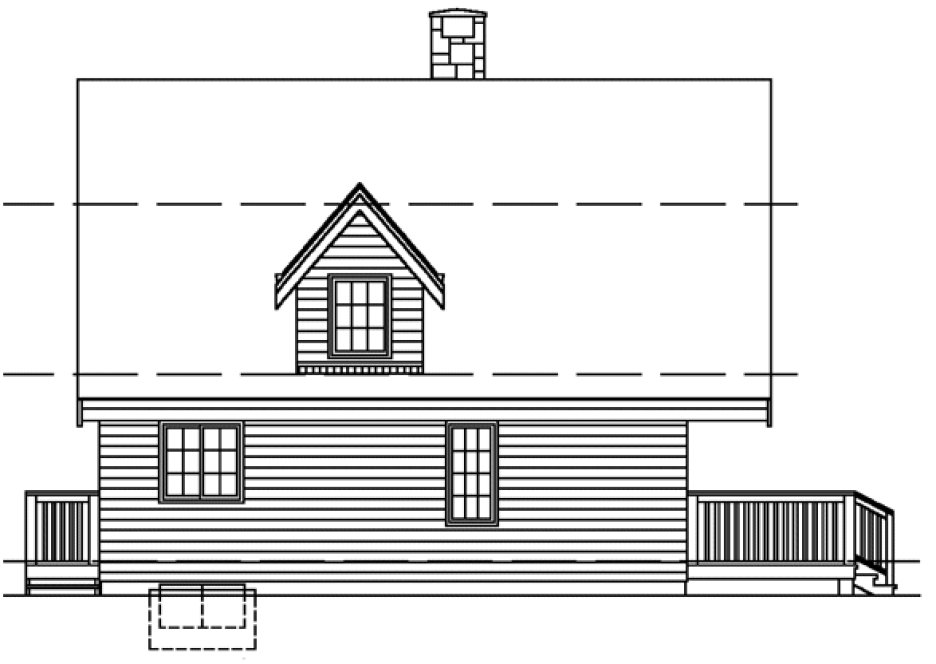 Left Elevation for House Plan #518000