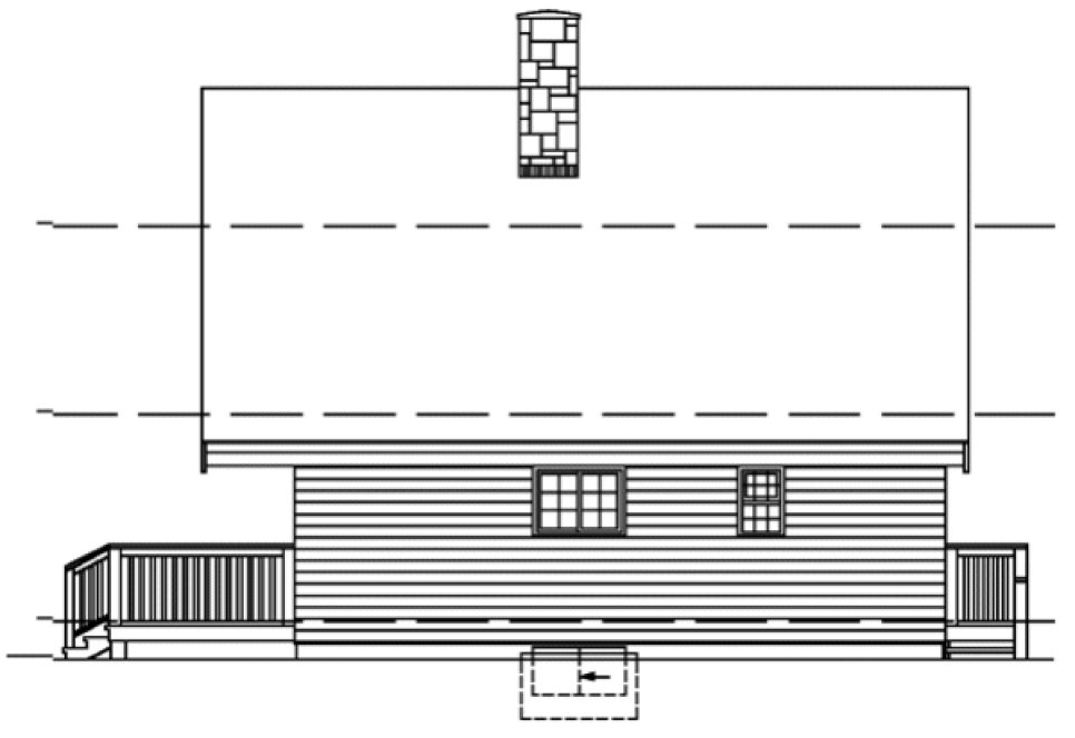 Right Elevation for House Plan #518000