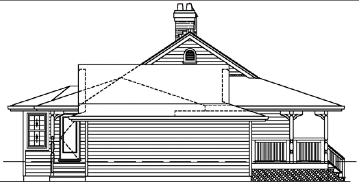 Left Elevation for House Plan #511900