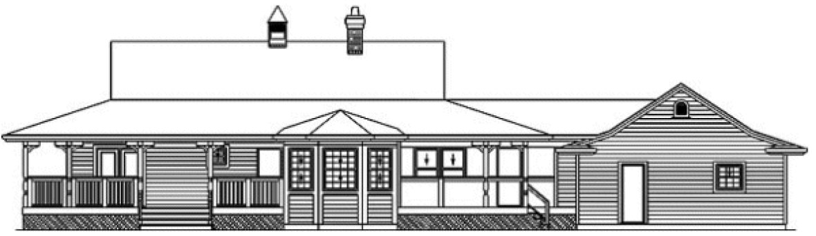 Rear Elevation for House Plan #511900