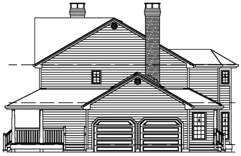 Right Elevation for House Plan #510010