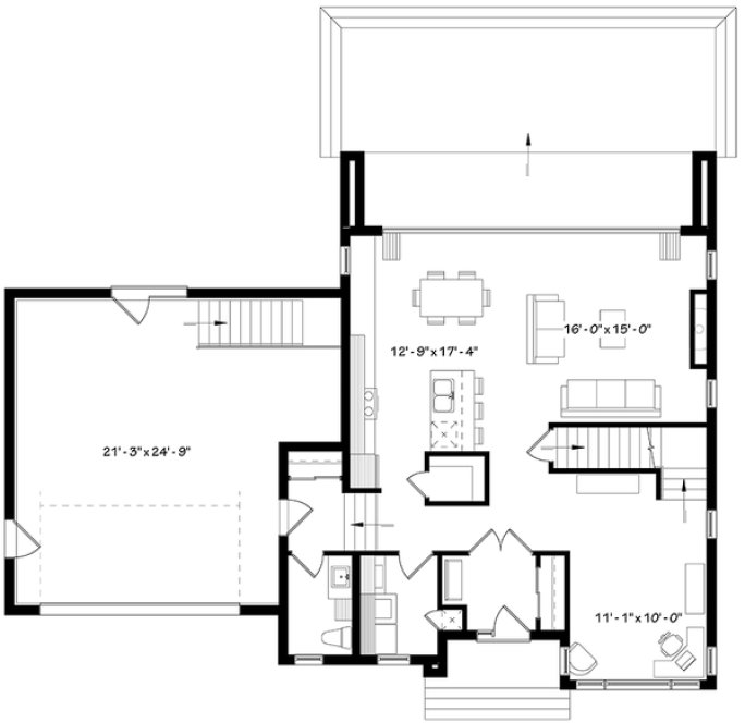Main Floor Plan for House Plan #143402