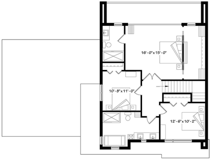 Second Floor Plan for House Plan #143402