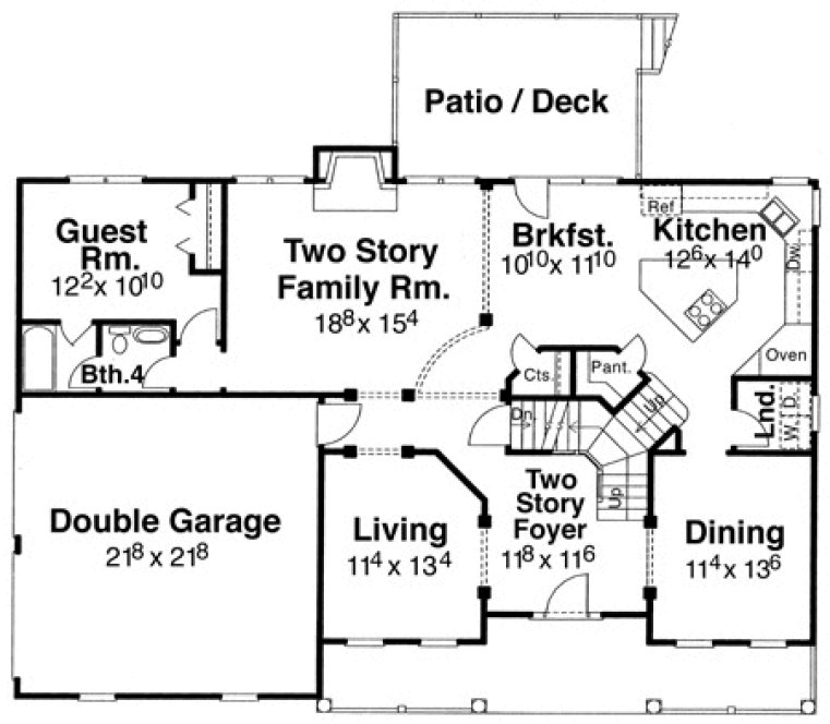 Main Floor Plan for House Plan #121375