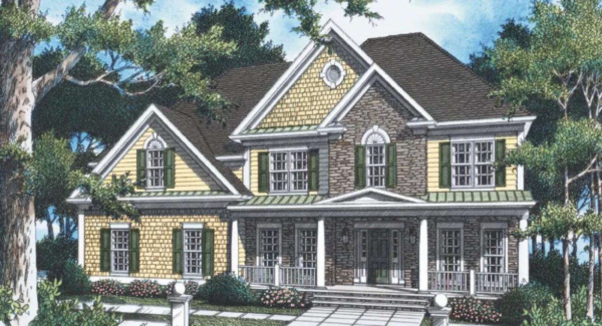 Full Rendering for House Plan #121375