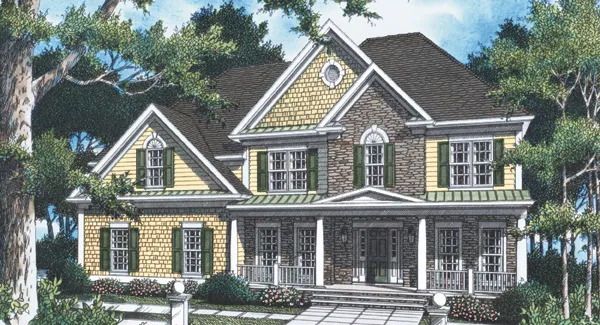 Full Rendering for House Plan #121375