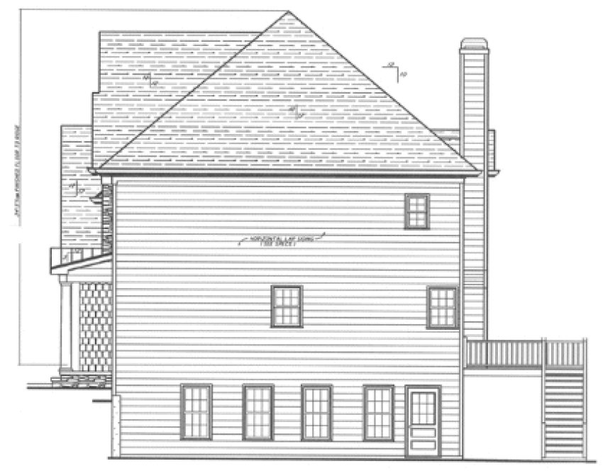 Right Elevation for House Plan #128876