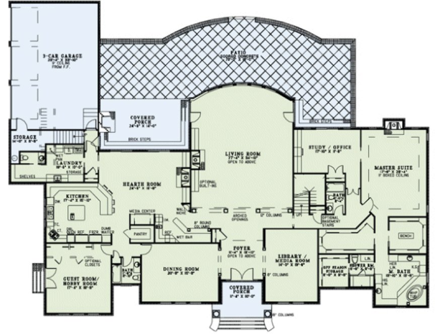 Main Floor Plan for House Plan #310817