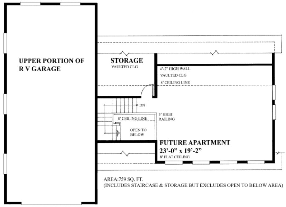 Second Floor Plan for House Plan #266451