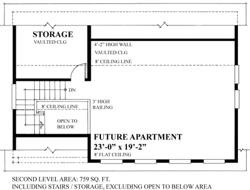 Second Floor Plan for House Plan #260618