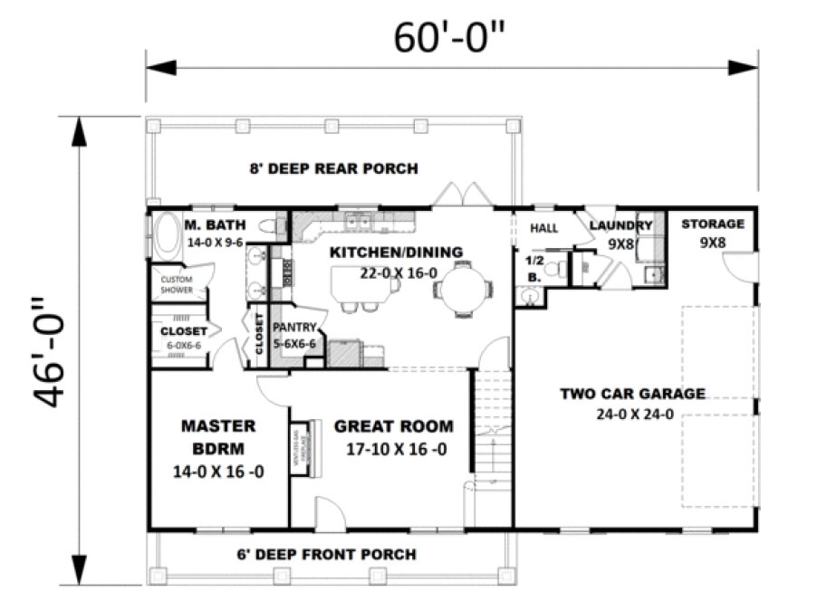 Main Floor Plan for House Plan #432881