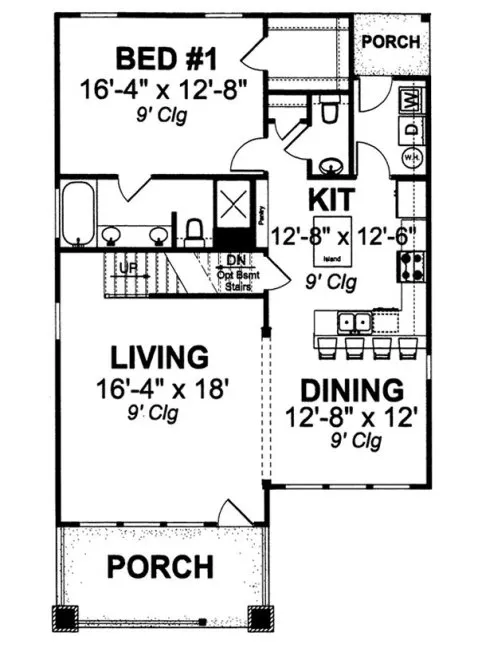 Main Floor Plan for House Plan #242180