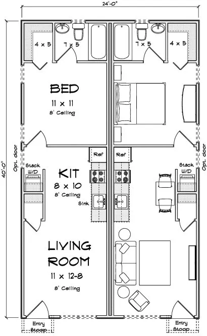 Main Floor Plan for House Plan #240690