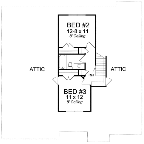 Second Floor Plan for House Plan #248234