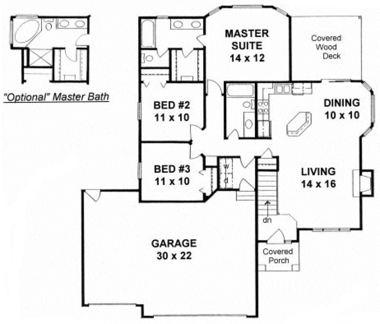 Main Floor Plan for House Plan #356021