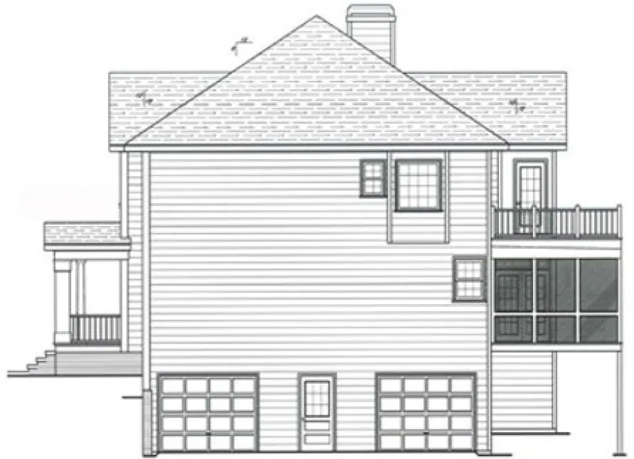 Right Elevation for House Plan #126142