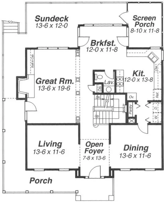 Main Floor Plan for House Plan #126142