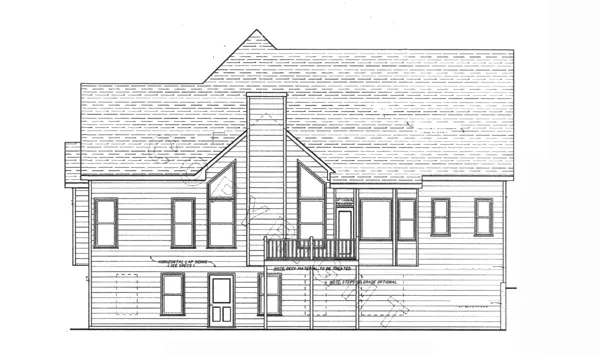 Rear Elevation for House Plan #129822