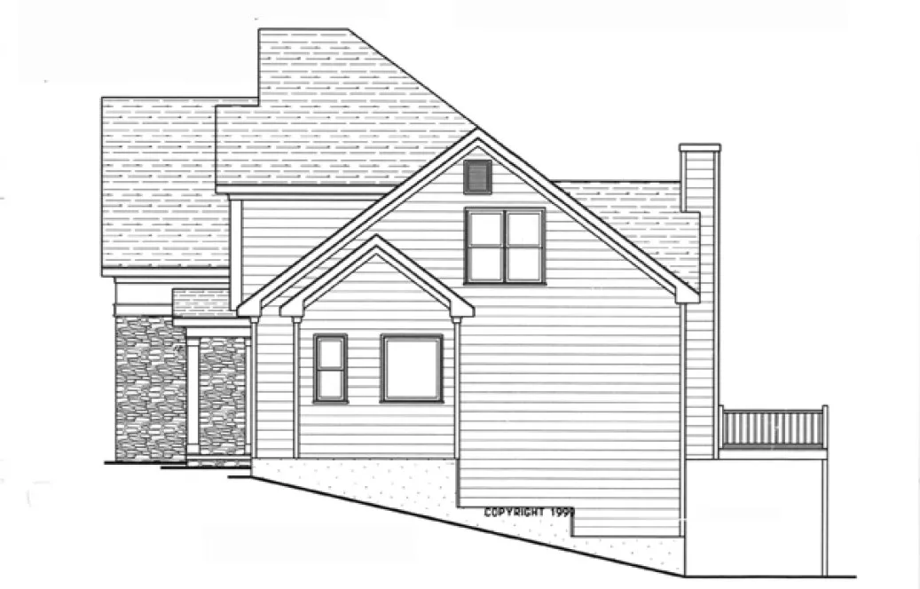 Right Elevation for House Plan #129822