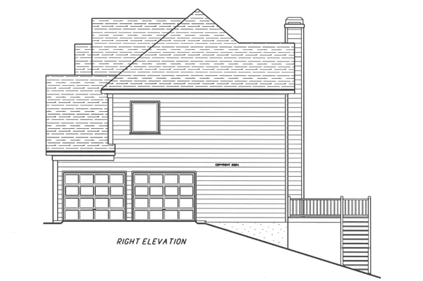 Right Elevation for House Plan #125122