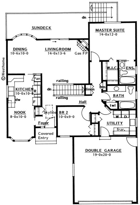 Main Floor Plan for House Plan #222180