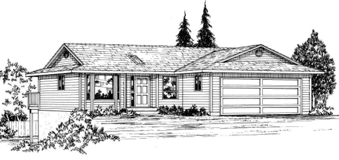 Full Rendering for House Plan #222180